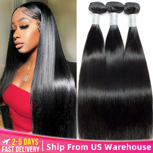 Peruvian 100% Human Hair Straight Bundles Weaving