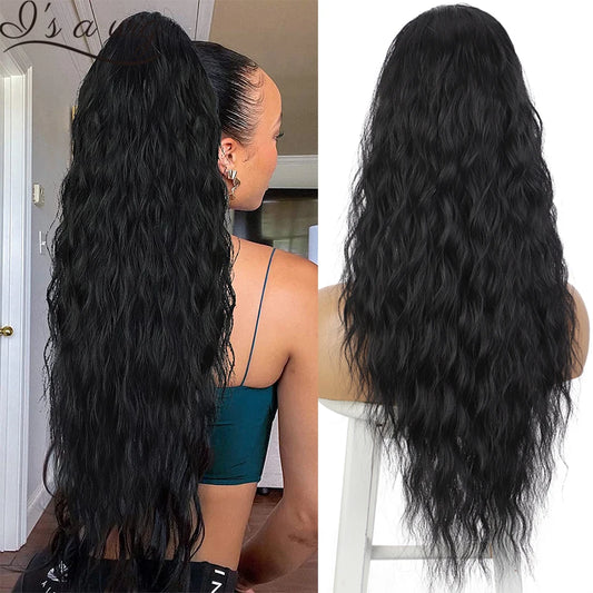 Long Curly Drawstring Ponytail Synthetic Ponytails